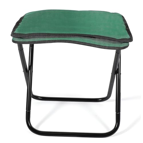 MUELODSIC Outdoor-Klapphocker faltstuhl Gartensitz Platzsparender Hocker tragbarer Stuhl Rucksackreisen Stühle zusammenklappbarer Hocker Klapphocker für Erwachsene Aluminiumlegierung Green von MUELODSIC