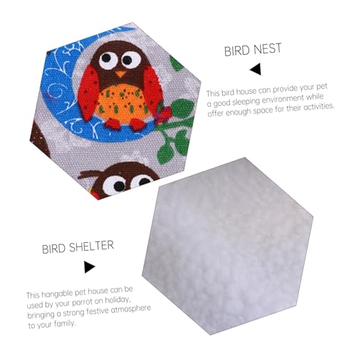 MUELODSIC Papageien Hängematte Dreieckiges Warmes Schlafnest Vogelhaus Für Kleine Vögel Aus Canvas Fleece Sicherer Und Bequemer Rückzugsort Für Kanarien Wellensittiche Und Papageien von MUELODSIC