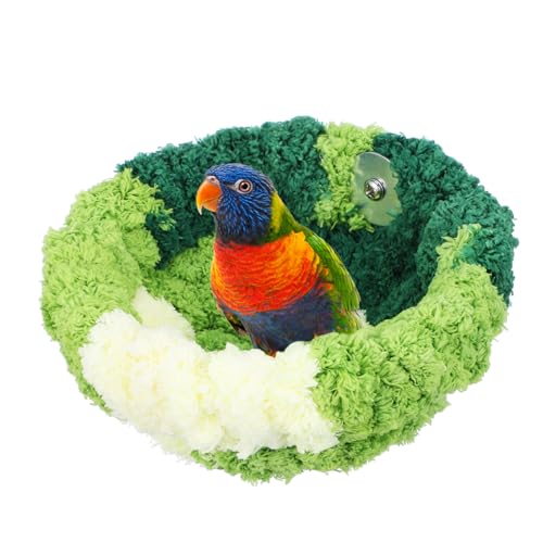 MUELODSIC Parakeet Bed Großes Winter Vogelnest aus Weichem Samt Langlebiges Vogelhaus zum Einhängen im Käfig Warmes Schlafbett für Papageien und Sittiche Einfach zu Montieren Pflegeleicht MUELODSIC Parakeet Bed Großes Winter Vogelnest aus Weichem Samt Langlebiges Vogelhaus zum Einhängen im Käfig Warmes Schlafbett für Papageien und Sittiche Einfach zu Montieren Pflegeleicht von MUELODSIC