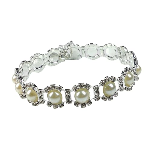 MUELODSIC Pearl Crystal Haustier Halskette Modisches Schmuckanhänger Halsband für Hunde und Welpen Perlenverzierung Langlebig für Party und Besondere Anlässe MUELODSIC Pearl Crystal Haustier Halskette Modisches Schmuckanhänger Halsband für Hunde und Welpen Perlenverzierung Langlebig für Party und Besondere Anlässe von MUELODSIC