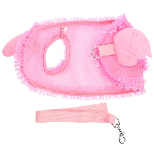 MUELODSIC Pet Harness XL Atmungsaktives Brustgeschirr mit Engelsdesign Leichtes und Langlebiges Brustgeschirr für Katzen und Hunde Modisches Bequemes Haustiergeschirr von MUELODSIC