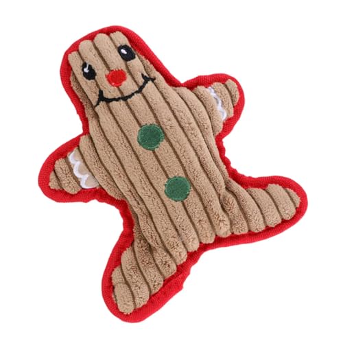 MUELODSIC Plüsch Hundespielzeug mit Quietschfunktion Langlebiges Kauspielzeug für Kleine und Mittelgroße Hunde Fördert Gesunde Zahnreinigung und Spielerische Beschäftigung zu Weihnachten von MUELODSIC