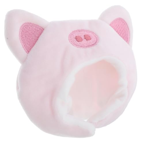 MUELODSIC Puppenstirnband aus Baumwolle Schneemannmützen zum Basteln Mini-Fedora-Hut kleine Hüte zum Basteln Schneemann-Hut Häkelset für für Anfänger Mini-Schneemannmützen Stoff Rosa von MUELODSIC