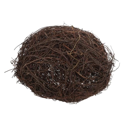 MUELODSIC Rattan Vogelnest Handgefertigt Dekoratives Nest für Garten Party Hochzeit Ostern Deko Simuliertes Vogelnest Vielseitig als Dekoration und Fotorequisite von MUELODSIC
