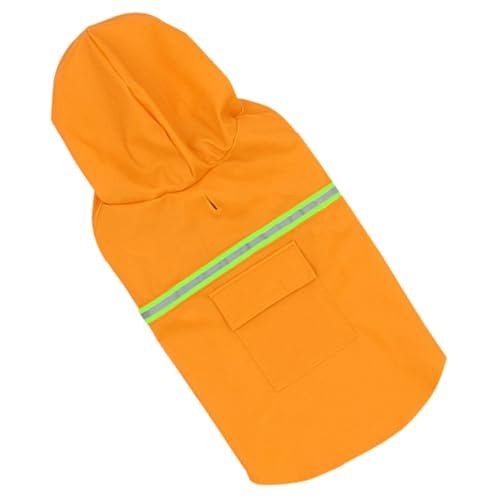 MUELODSIC Reflektierender Verstellbarer Hunderegenmantel für Kleine Hunde Leichter Wasserdichter Regenmantel für Welpen für Nachtspaziergänge und Outdoor aktivitäten Orange XL MUELODSIC Reflektierender Verstellbarer Hunderegenmantel für Kleine Hunde Leichter Wasserdichter Regenmantel für Welpen für Nachtspaziergänge und Outdoor aktivitäten Orange XL von MUELODSIC