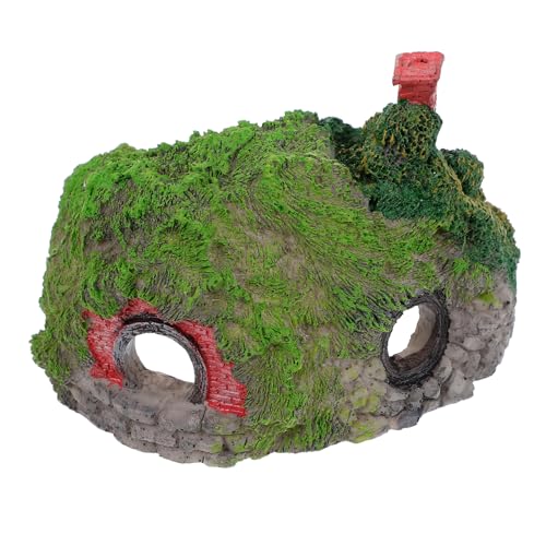 MUELODSIC Resin Aquarium Fischversteck Betta Höhle Landschaftsdeko Sicher Lebensecht für Kleine Fische und Garnelen Dekoratives Aquarium Zubehör Energiespendende Tischdekoration von MUELODSIC