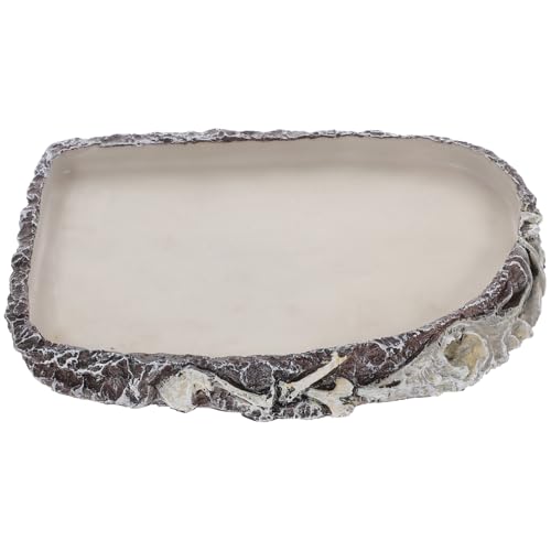 MUELODSIC Resin Wasserschale für Reptilien Langlebiger Wassernapf und Futterschale Ovales Design Geeignet für Schildkröten Eidechsen Schlangen und Kleine Terrarientiere MUELODSIC Resin Wasserschale für Reptilien Langlebiger Wassernapf und Futterschale Ovales Design Geeignet für Schildkröten Eidechsen Schlangen und Kleine Terrarientiere von MUELODSIC