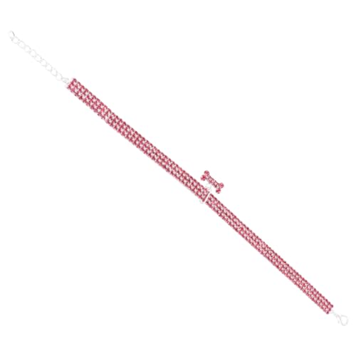 MUELODSIC Rhinestone Hundehalsband Verstellbar mit Anhänger Leuchtendes Hundekragen für Kleine und Mittlere Hunde Robustes Modisches Haustierzubehör von MUELODSIC