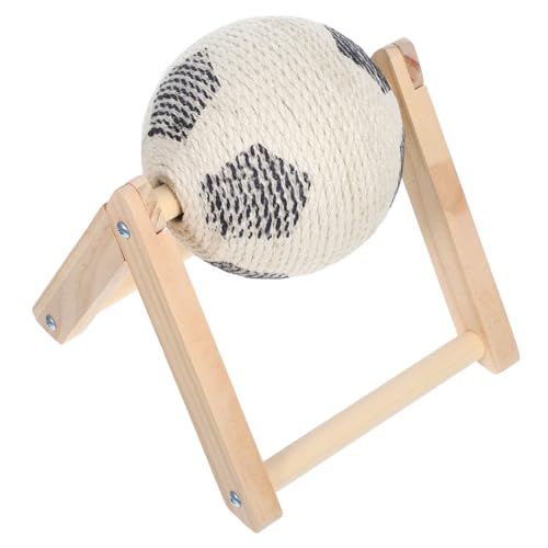 MUELODSIC Sisal Kratzball für Katzen mit Holzbasis Spielerisches und Trainingsspielzeug für Kleine und Mittelgroße Katzen Fördert Natürliche Krallenpflege und Indoor Aktivität MUELODSIC Sisal Kratzball für Katzen mit Holzbasis Spielerisches und Trainingsspielzeug für Kleine und Mittelgroße Katzen Fördert Natürliche Krallenpflege und Indoor Aktivität von MUELODSIC