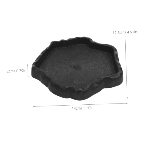 MUELODSIC Stabile Reptilien Wasserschale mit Felsenoptik Rutschfester Futternapf für Schildkröten Eidechsen und Bartagamen Leicht zu Reinigen Naturnahe Terrarien Dekoration Vielseitig von MUELODSIC