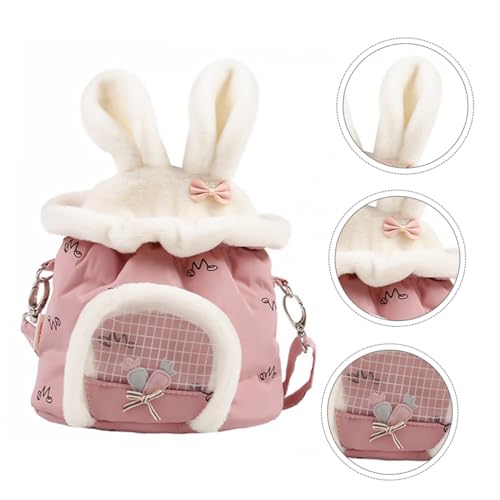 MUELODSIC Tragbare Hamster Transporttasche aus Plüsch mit Atmungsaktivem Mesh Design Weiche Kleine Haustier Tragetasche für Hamster Kaninchen Eichhörnchen Outdoor Tasche für Kleintiere von MUELODSIC