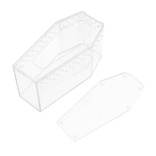MUELODSIC Transparente Pet -anzeigebox Transparentes Spinnenterrarium Reptilien Terrarium Kleine Futtertonne Schildkrötenterrarium Eidechsenzuchtbecken Schildkrötengehäuse Geckokäfig Magnet von MUELODSIC