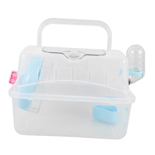 MUELODSIC Transparenter Hamster Käfig Tragbar Langlebig Kleintier Transportbox für Meerschweinchen Mäuse Outdoor Reise Haustier Käfig mit Multifunktionalem Design und Einfache Pflege MUELODSIC Transparenter Hamster Käfig Tragbar Langlebig Kleintier Transportbox für Meerschweinchen Mäuse Outdoor Reise Haustier Käfig mit Multifunktionalem Design und Einfache Pflege von MUELODSIC