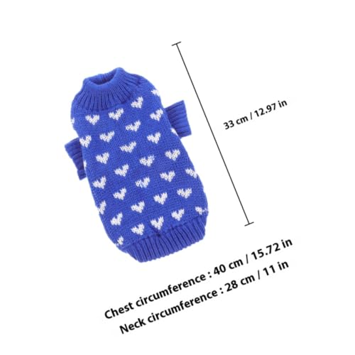 MUELODSIC Valentinstag Hundepullover Strickpullover aus Acrylfasern für Kleine Hunde Weicher Bequemer Wärmeisolierender Haustierpullover Einfach Anzuziehen XL Geeignet für Winterkleidung von MUELODSIC