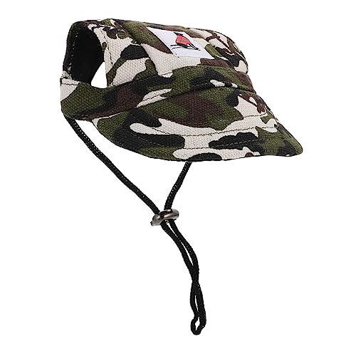 MUELODSIC Verstellbare Hundebaseballmütze mit Ohrlöchern Atmungsaktive Sonnenschutzkappe Dekorativer Leichter Pet Hut für Alltag und Outdoor Camouflage Design Schnell Trocknend MUELODSIC Verstellbare Hundebaseballmütze mit Ohrlöchern Atmungsaktive Sonnenschutzkappe Dekorativer Leichter Pet Hut für Alltag und Outdoor Camouflage Design Schnell Trocknend von MUELODSIC