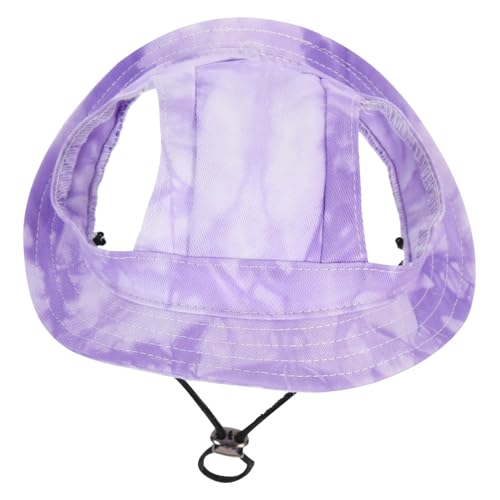 MUELODSIC Verstellbarer Hunde Bucket Hut mit Ohrlöchern Breiter Krempe für Sonnenschutz Atmungsaktiv Baumwollmaterial Geeignet für Kleine bis Mittelgroße Hunde für Sommer Outdoor Aktivitäten von MUELODSIC