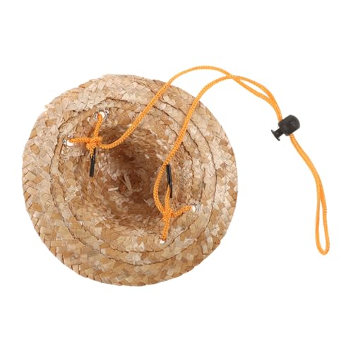 MUELODSIC Verstellbarer Sombrero Sonnenhut für Kleine Hunde und Katzen Outdoor Schutz Elastisches Kinnband für Garten und Strand Atmungsaktiv und Bequem von MUELODSIC