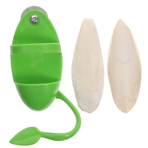 MUELODSIC Vogelkäfig Futterhalter Parrot Feeding Rack mit Sepiaschale Langlebig Schadstofffrei Praktisch für Papageien und Wellensittiche Vogel Futterspender zum Aufhängen von MUELODSIC