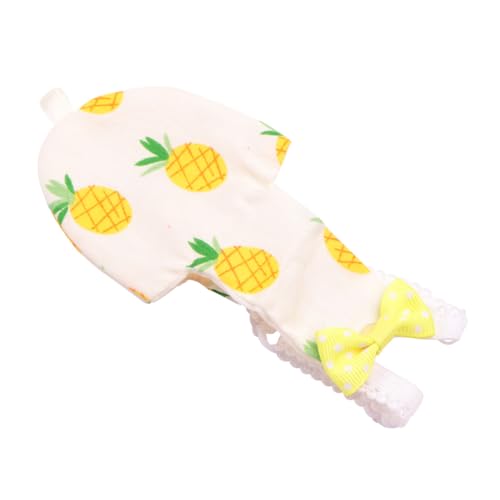 MUELODSIC Vogelwindel Fluganzug für Papagei und Taube Verstellbarer Gurt Langlebiges Material mit Taschen für Kleine Gegenstände Einfache Niedliches Design Xs Ananas von MUELODSIC