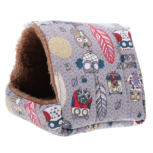 MUELODSIC Warmer Schlafnest für Hamster und Kleine Haustiere Weiches Nest mit Liebevollem Design für Eichhörnchen Meerschweinchen Igel und Frettchen Gemütliches Schlafzubehör von MUELODSIC