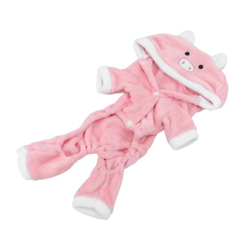 MUELODSIC Weihnachtlicher Haustier-Hoodie Pig Design aus Weichem Korallenfleece Warmes Bequemes Hundeparty-kostüm mit Kapuze für Halloween und Festliche Winteranlässe von MUELODSIC