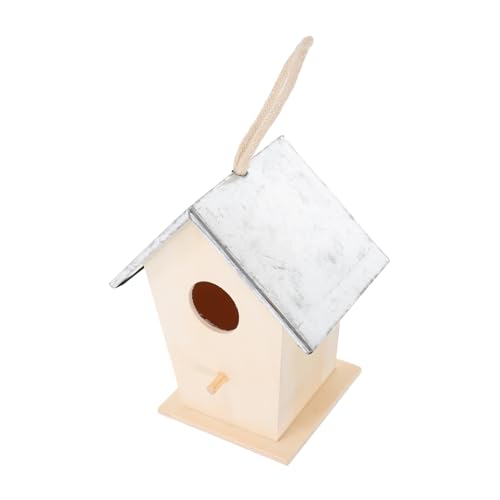 MUELODSIC Wetterfester Vogelhaus aus Holz mit Metallverstärkung Dekoratives Nistkasten für Garten und Balkon Regensicheres Vogelhäuschen für Wildvögel und Park Sicherer Unterschlupf für MUELODSIC Wetterfester Vogelhaus aus Holz mit Metallverstärkung Dekoratives Nistkasten für Garten und Balkon Regensicheres Vogelhäuschen für Wildvögel und Park Sicherer Unterschlupf für von MUELODSIC