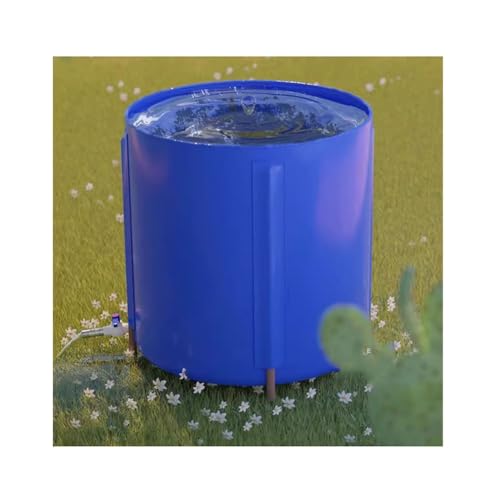 Rahmen-Schwimmbad, runder Segeltuch-Fischteichpool mit Halterung Aquarium Kinderbecken Fischbecken für die Zucht von Koi landwirtschaftlich, einfach zu installieren (Farbe: Blau, Größe: 0,6 x 1 m/280 von MUHM