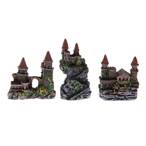 MULAIDI Aquarium Schloss Dekoration Kleine Harzschlösser Verstecke Steinhöhlen Versteck Hausfische Für Tanks Zubehör Für Betta Garnelen Aquarium Dekoration Aquarium Ornament Aquarium Dekoration von MULAIDI