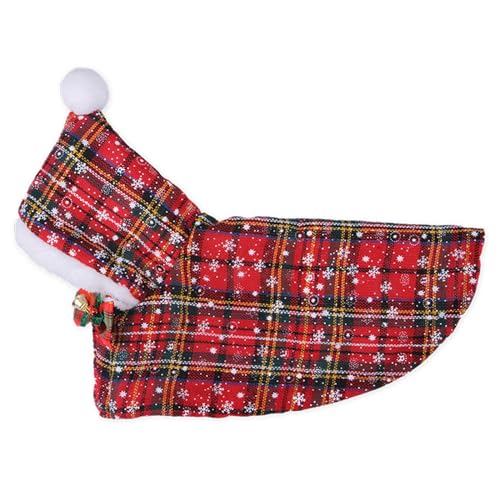 Weihnachtsuhr, Hunde-Party, Weihnachtsmann, Kapuzen-Kostüm, Hundeumhang, Verkleidung, Festival, Kostüm, Foto-Outfit für Haustiere, Haustier-Umhang, festlicher Haustierumhang von MULAIDI