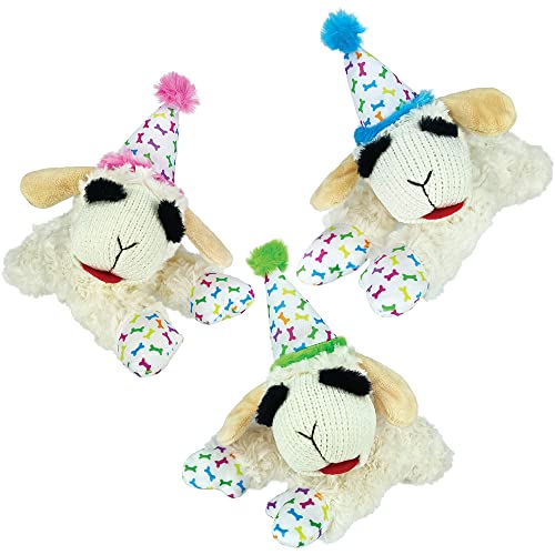 Lamb Chop mit Geburtstagshut Hundespielzeug von MULTIPET