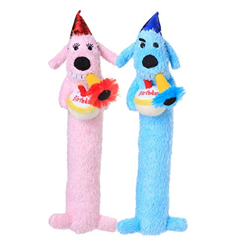 Multipet Hundespielzeug Happy Birthday Loofa, 30,5 cm, 1 Stück (Farben können variieren), für alle Rassengrößen von Multipet