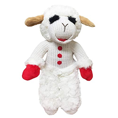 MULTIPET Standing Lamb Chop 13" Dog Toy,White von MULTIPET