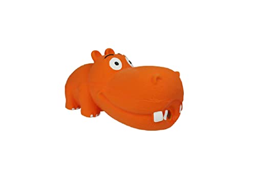 MULTIPET Hippopotamus Hundespielzeug, Latex, Nilpferd, das Grunts, 20,3 cm, 1 Packung von Multi Pet