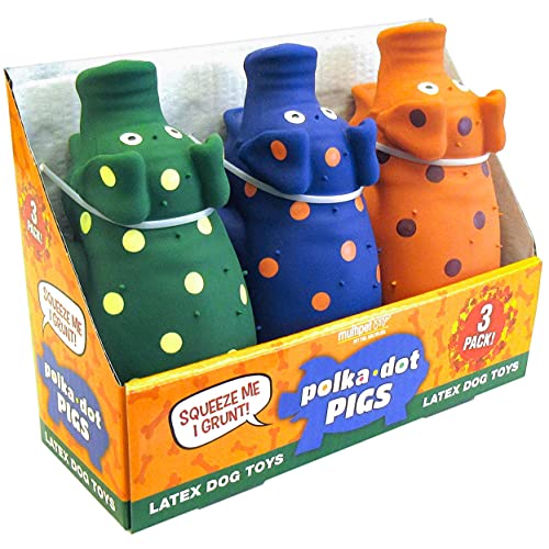Multipet Hundespielzeug aus Latex, gepunktet, Schweine, 3 Stück Multipet Hundespielzeug aus Latex, gepunktet, Schweine, 3 Stück von Multi Pet