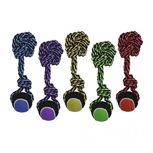 Multipet Nuts for Knots Seilball mit Knoten und Tennisball, 25,4 cm von MULTIPET