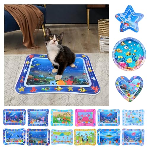 Sensorische Wasser Spielmatte Wasserspielmatte Katze Sommer Wassersensorische Spielmatte Katzen-Wasser-Spielmatte Verdickte Wassermatte Für Katzen Hund , Interaktives Katzenspielzeug (F1-L, One Size) Sensorische Wasser Spielmatte Wasserspielmatte Katze Sommer Wassersensorische Spielmatte Katzen-Wasser-Spielmatte Verdickte Wassermatte Für Katzen Hund , Interaktives Katzenspielzeug (F1-L, One Size) von MUMEOMU