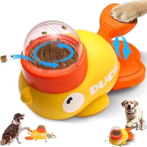 MUMQAQ Enten-Leckerli-Spender, 2-in-1 Enten-Katzen-Leckerli-Spender, Entenform, Spielzeug für langsames Füttern, interaktives langsames Füttern für Hunde, Anti-Verschluck-Napf mit Knopf zum Fressen MUMQAQ Enten-Leckerli-Spender, 2-in-1 Enten-Katzen-Leckerli-Spender, Entenform, Spielzeug für langsames Füttern, interaktives langsames Füttern für Hunde, Anti-Verschluck-Napf mit Knopf zum Fressen von MUMQAQ