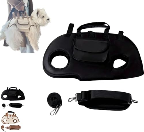 MUMQAQ Hundetragetasche, verstellbares Ganzkörper-Liftgeschirr für kleine Hunde und Katzen, tragbarer atmungsaktiver Haustier-Tragerucksack mit freihändiger Schulter und Leckerli-Tasche MUMQAQ Hundetragetasche, verstellbares Ganzkörper-Liftgeschirr für kleine Hunde und Katzen, tragbarer atmungsaktiver Haustier-Tragerucksack mit freihändiger Schulter und Leckerli-Tasche von MUMQAQ