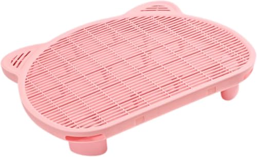 Katzentoilette mit erhöhter Rampe, doppellagige Filterwanne, 9 cm hoch, Auffangbehälter, Katzentoilettenrampe für kleine und ältere Katzen, Rosa Katzentoilette mit erhöhter Rampe, doppellagige Filterwanne, 9 cm hoch, Auffangbehälter, Katzentoilettenrampe für kleine und ältere Katzen, Rosa von MUMUXIAO