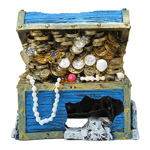 MUNEFE Aquarium Schatzstrustverzierung, Harz Schatzkasten Versteck für Fischtank Landschaft Dekoration Ornament MUNEFE Aquarium Schatzstrustverzierung, Harz Schatzkasten Versteck für Fischtank Landschaft Dekoration Ornament von MUNEFE