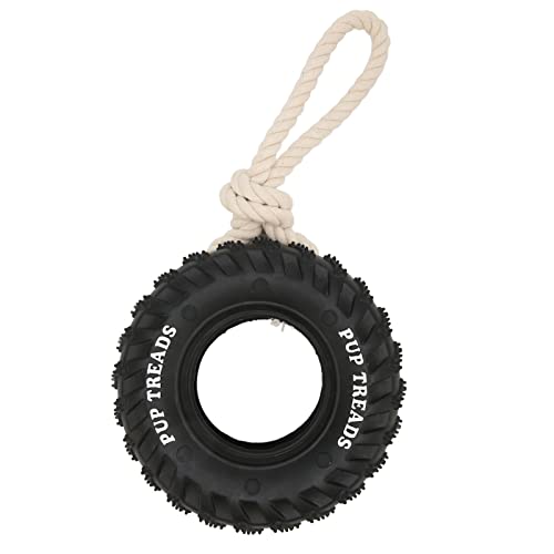 MUNEFE Dog Tire -Kauspielzeug, Seilreifen Hundespielzeug, Reifenhund -Tug -Spielzeug, geeignet, um sicherzustellen, DASS das Spielzeug intensives Kauen standhalten kann (Blue) (Black) von MUNEFE