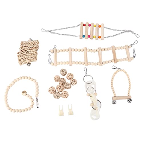 MUNEFE Parrots Hanging Hammock Toys, Bird Swing Toys, Hanging Bird Bite Toy for Providing Swinging, Chewing and Climbing Experience von MUNEFE