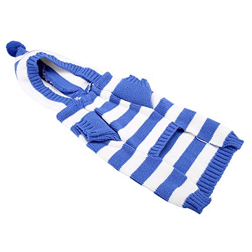 MUNEFE Pet Turtleneck Sweater, Striped Pet Sweater, Warm Pet Sweater, Suitable for Medium and Small Dogs and Cats (S) von MUNEFE