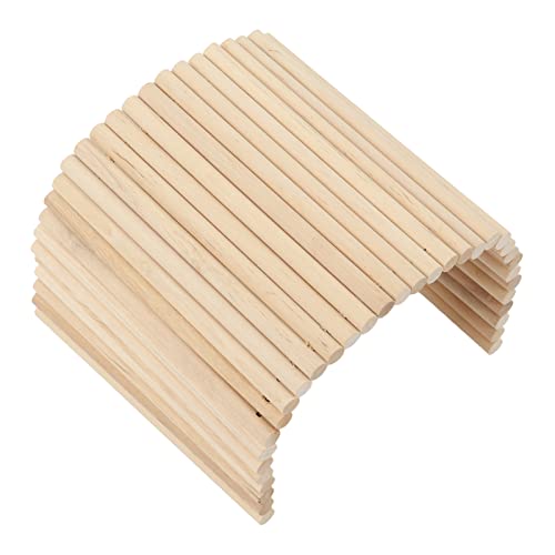 MUNEFE Wooden Hamster Bridge, Wooden Ladder Bridge, Flexible Wood Hideout for Small Animals to Exercise, Play, Grind Teeth, Etc (20 * 40CM) von MUNEFE