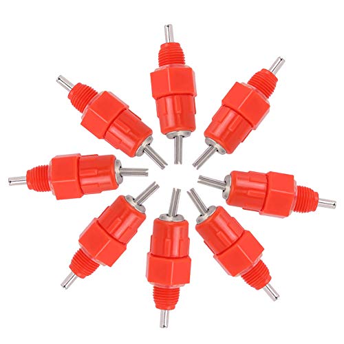 Munefe 100pcs Hühnerwasserschwestern Feeder, Hühnerwasserwarzennippel -Trinker, automatische Wassernippel, damit sie Geflügel leicht genießen kann, frischeste Wasser zu genießen von MUNEFE