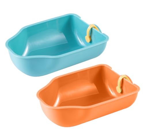 MUNSKT 2 Stück Hunde-Wasserflasche, auslaufsicher, tragbar, Wasserspender für Haustiere, Reisen, Spaziergänge im Freien, Grün, Orange MUNSKT 2 Stück Hunde-Wasserflasche, auslaufsicher, tragbar, Wasserspender für Haustiere, Reisen, Spaziergänge im Freien, Grün, Orange von MUNSKT