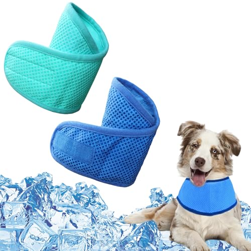 MUNSKT Kühlhalsband Hund, 5 Stück Kühltuch Hund, Wiederverwendbarer, Verstellbarer Eisschal, Sommeraccessoires, um Haustiere Bei Heißem Wetter Kühl zu Halten von MUNSKT