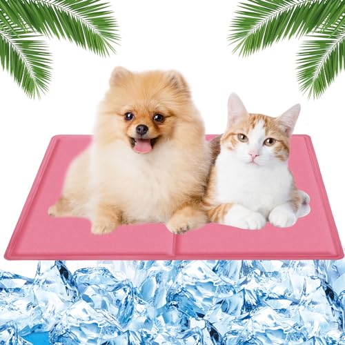 MUXIWOM Kühlmatte Hund Katzen, Kühlmatte für Hunde Selbstkühlend Hunde Kühlmatte für Sommer Hundekühlmatte Kühlkissen Haustiere Kühlende Hundematte mit Ungiftiges Gel(Rosa 50x40cm) MUXIWOM Kühlmatte Hund Katzen, Kühlmatte für Hunde Selbstkühlend Hunde Kühlmatte für Sommer Hundekühlmatte Kühlkissen Haustiere Kühlende Hundematte mit Ungiftiges Gel(Rosa 50x40cm) von MUXIWOM