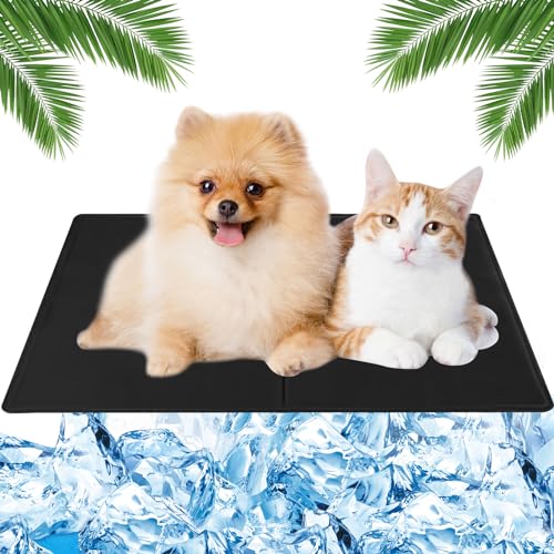 MUXIWOM Kühlmatte Hund Katzen, Kühlmatte für Hunde Selbstkühlend Hunde Kühlmatte für Sommer Hundekühlmatte Kühlkissen Haustiere Kühlende Hundematte mit Ungiftiges Gel(Schwarz 50x40cm) MUXIWOM Kühlmatte Hund Katzen, Kühlmatte für Hunde Selbstkühlend Hunde Kühlmatte für Sommer Hundekühlmatte Kühlkissen Haustiere Kühlende Hundematte mit Ungiftiges Gel(Schwarz 50x40cm) von MUXIWOM