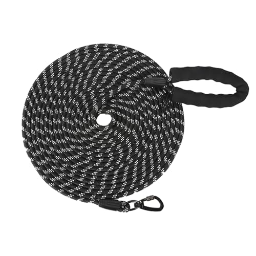Hundeleine, 10 m, 20 m, mit Karabinerhaken und gepolstertem Griff, reflektierende Leine für kleine bis große Hunde (5 m) von MUXUN